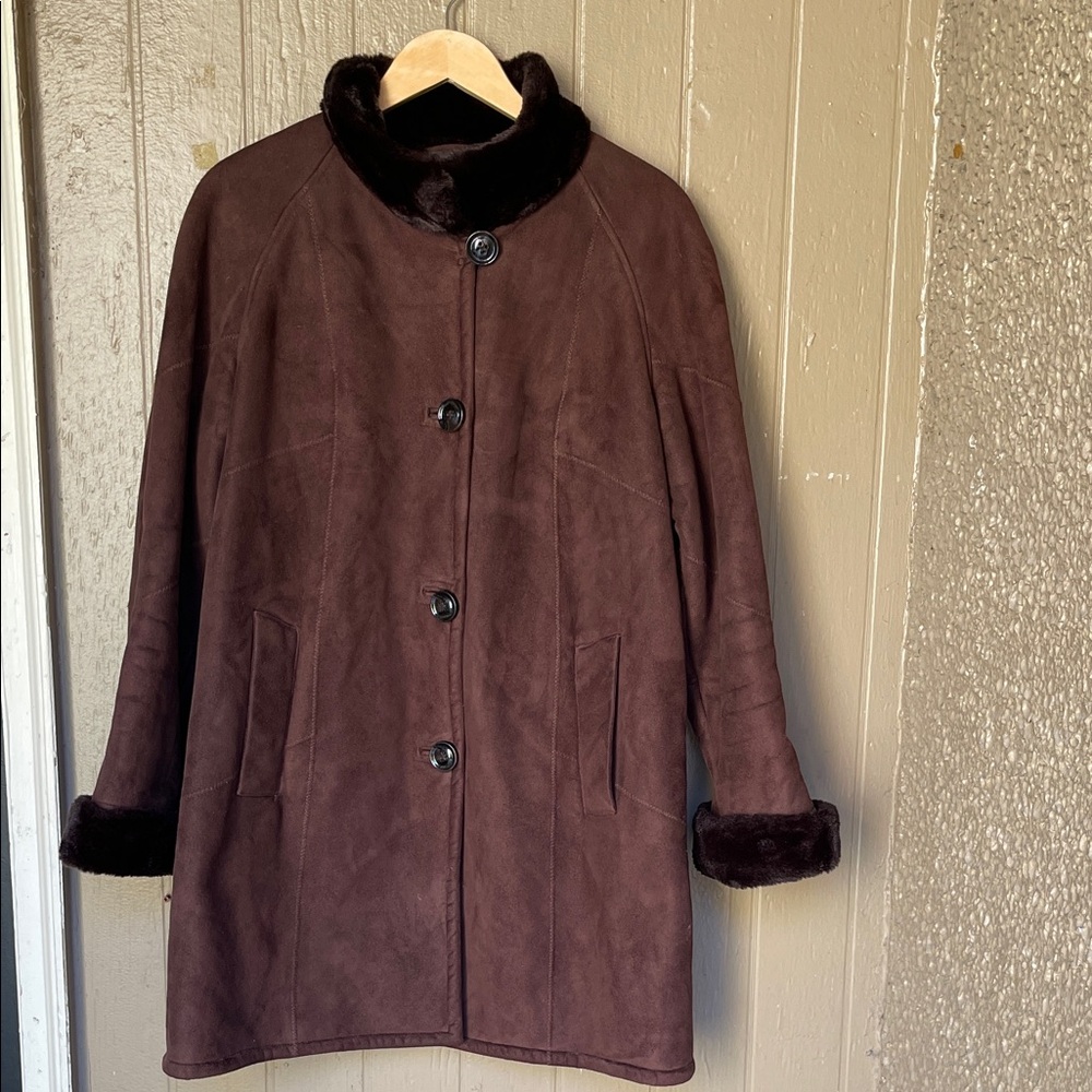 Gallery vintage faux fur Elegant Brown Women's Coat